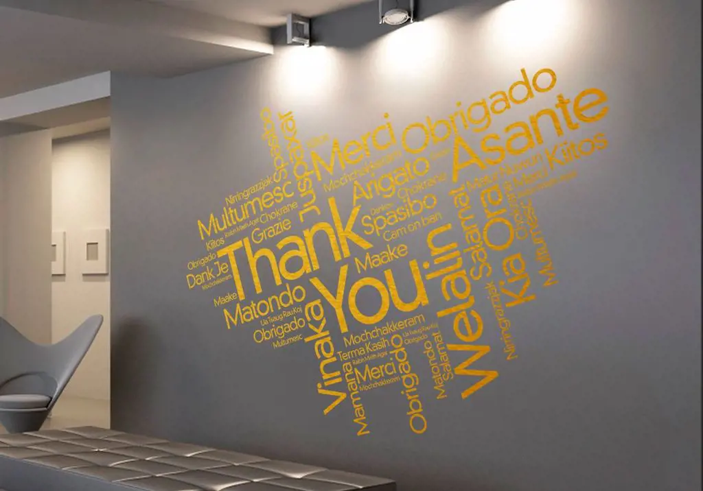 A thanking wall.