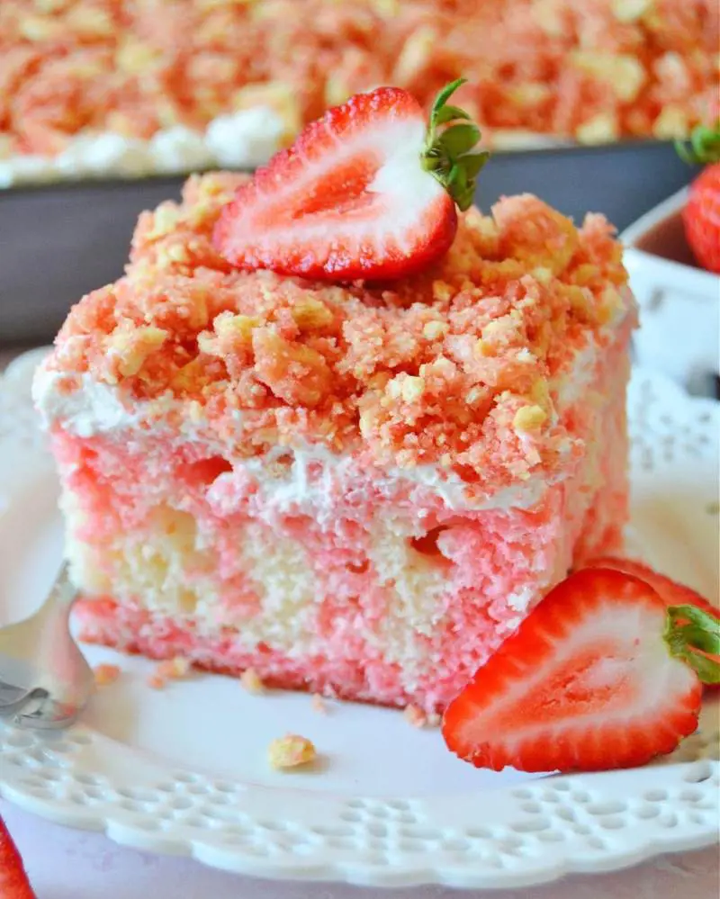 This dessert is super easy, delicious and tastes like those nostalgic ice cream strawberry shortcake bars from your childhood
