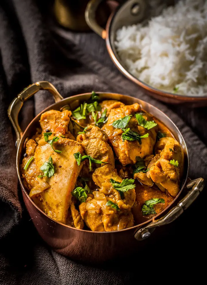 Chettinad Chicken is a chicken curry with classic South spices like mustard seeds