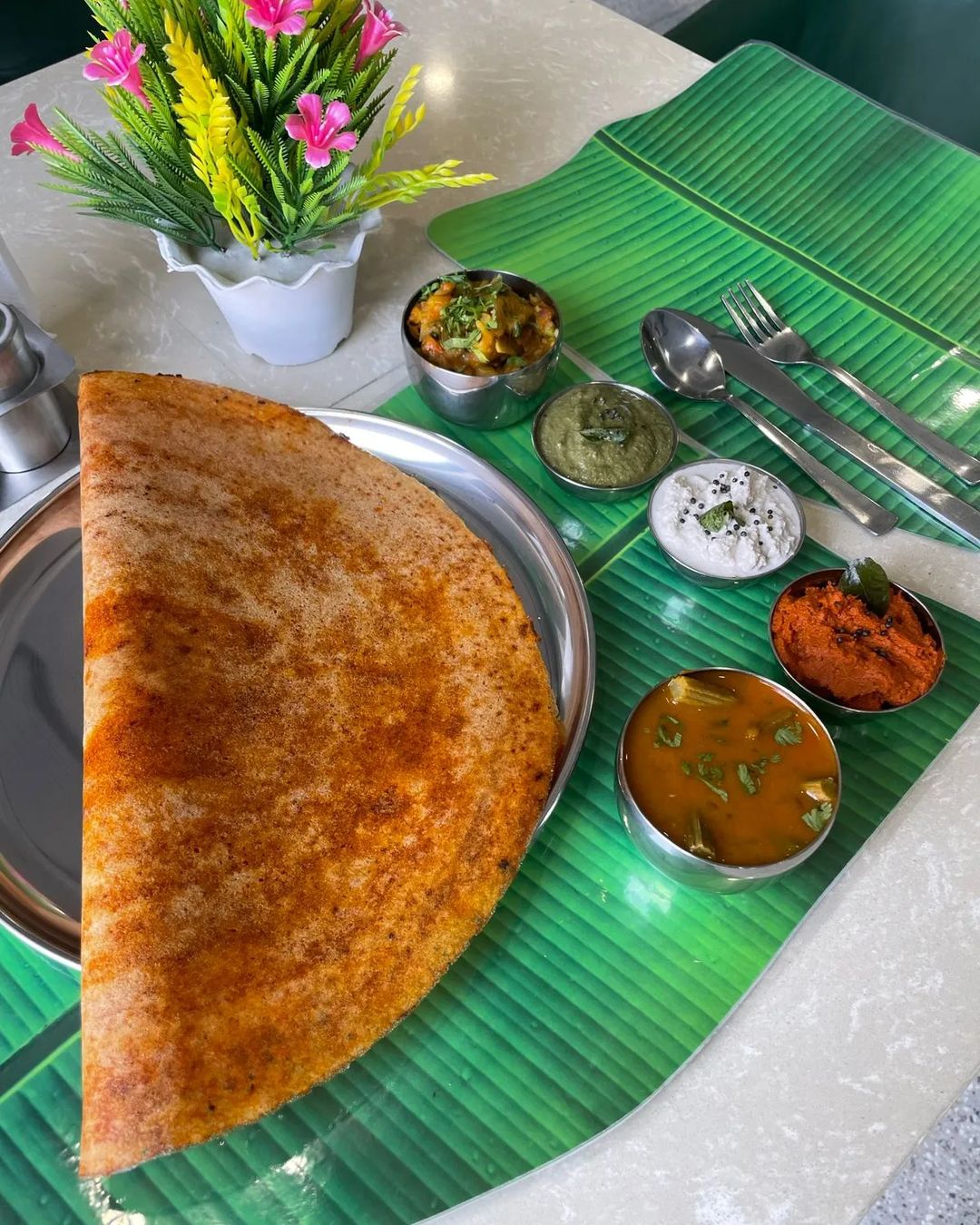 Masala dosa and sambar is one of the most common breakfast in India