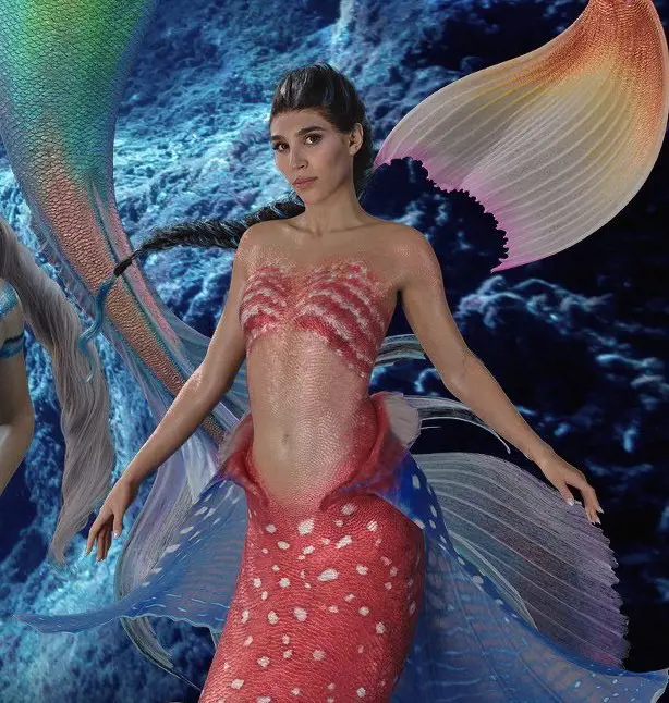 The famous actress Lorena plays the role of Perla in the live-action movie The Little Mermaid 