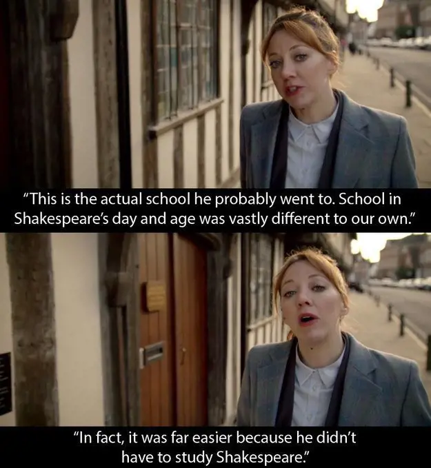 Philomena talks about Shakespeare having easier to study