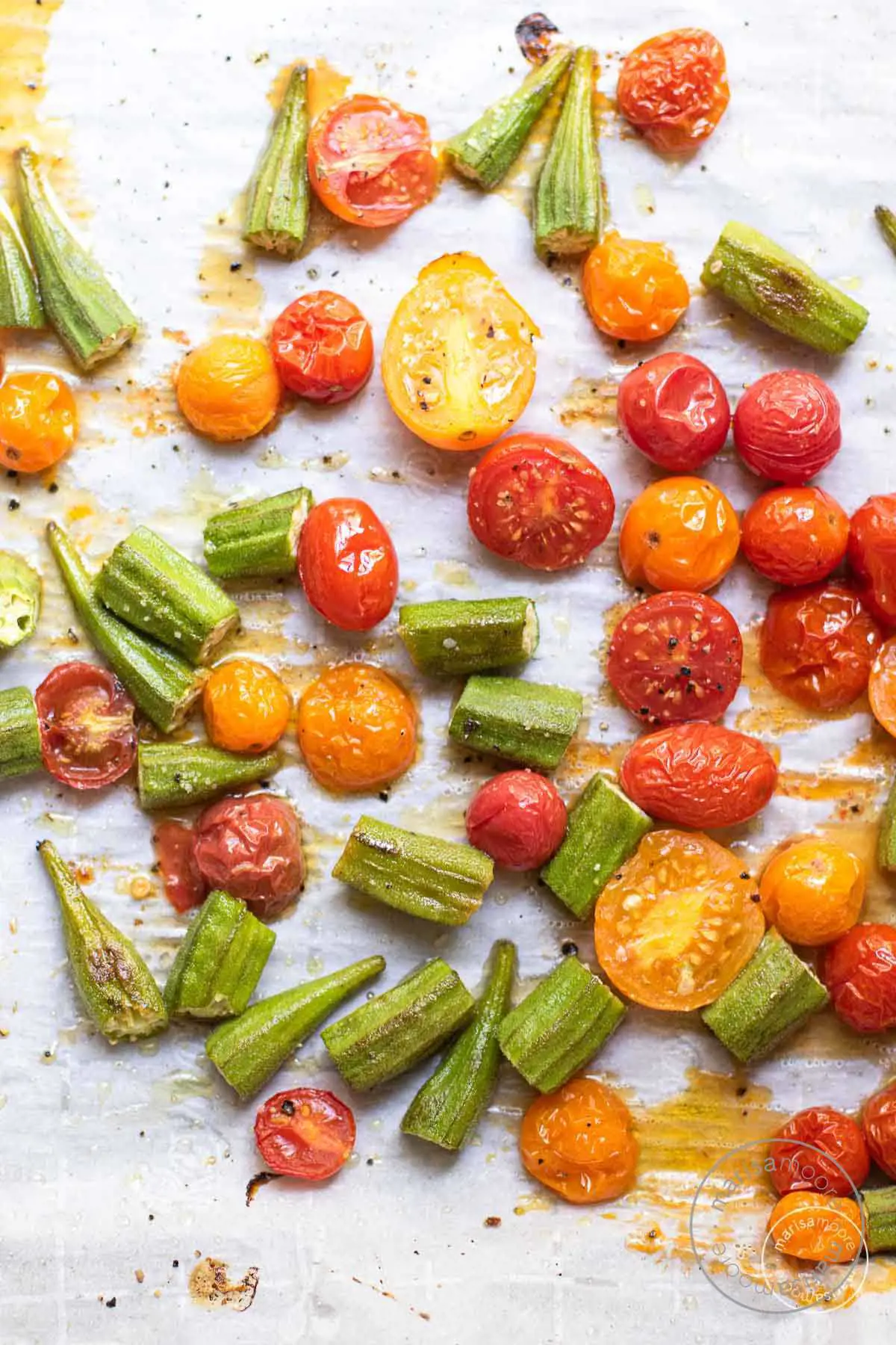 Grilled okra and tomatoes can be added as condiments to other recipes as well