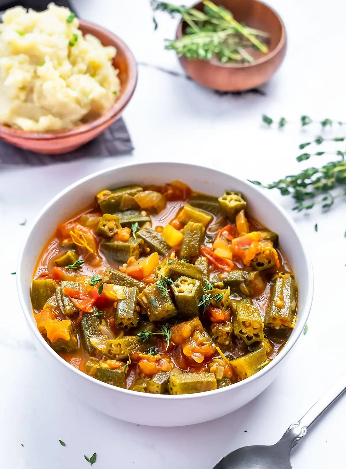 Okra and Tomatoes stew is a comfort food