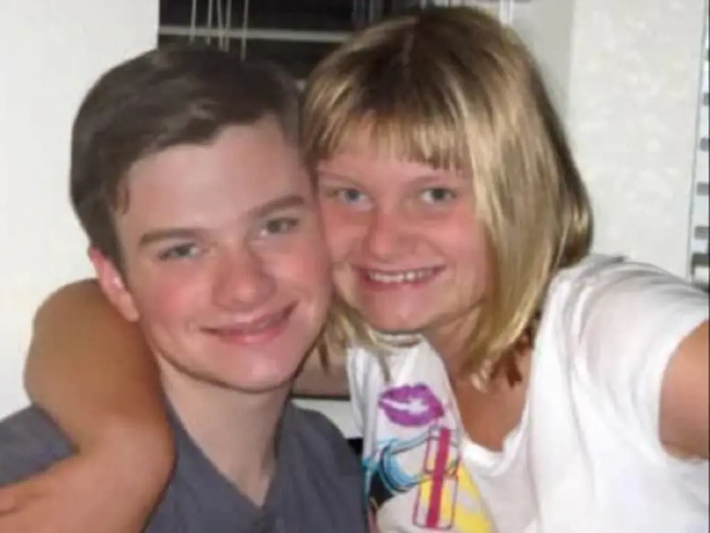 Chris and Hannah in 2010 as shared by her on her Twitter