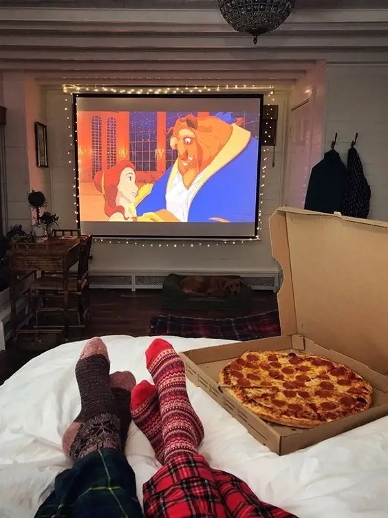 If you wish to stay home, a cozy night date with good food and nice movie is all you need.