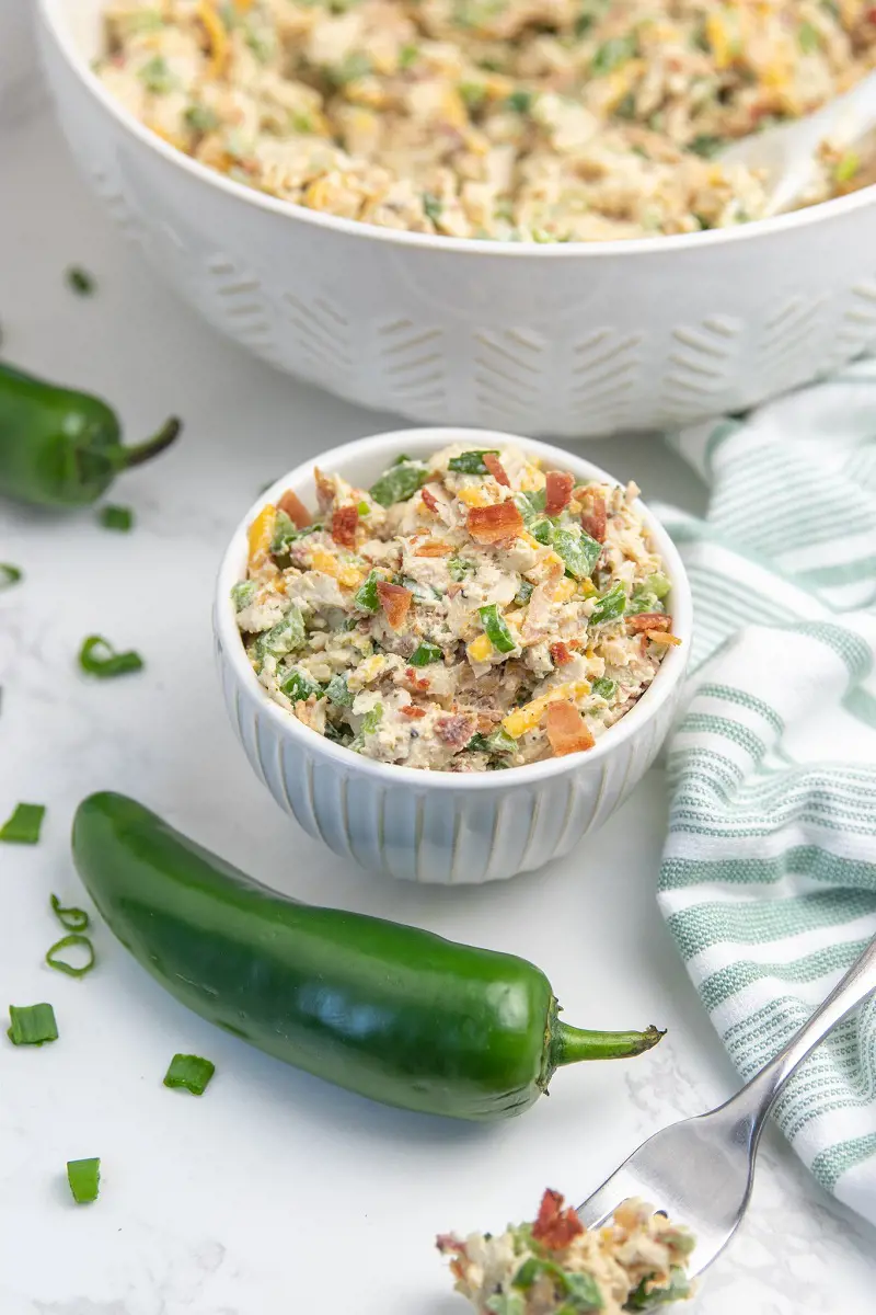 Jalapeno Popper Chicken Salad is a easy dish for best summner nights to throw togther