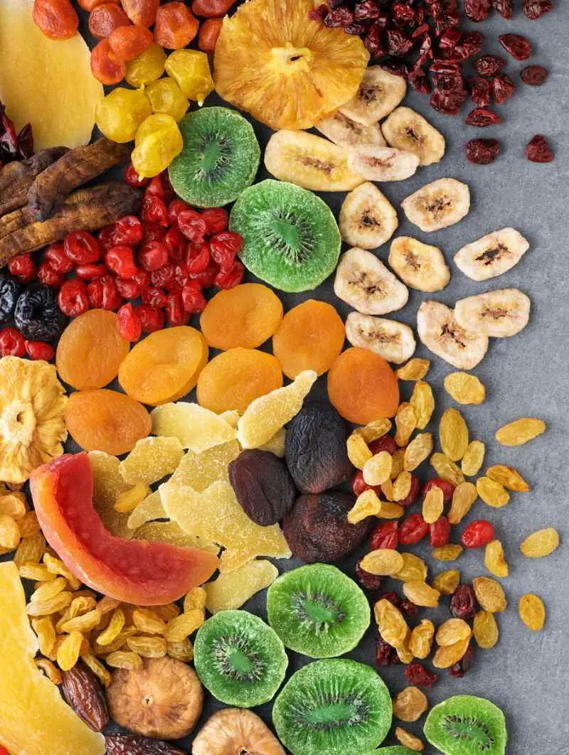 Dried fruits are generally high in calories, fiber, and various vitamins and minerals