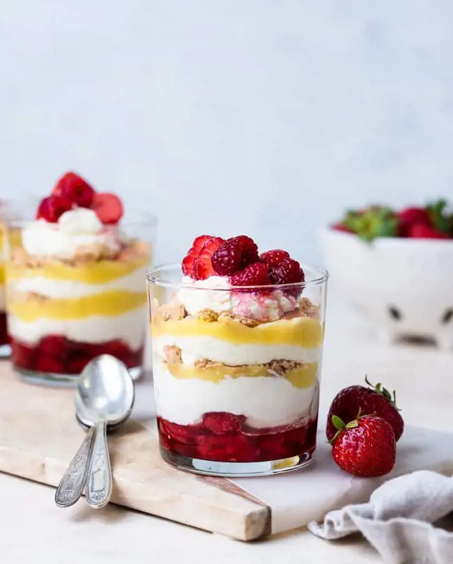 Berry Vanilla Cheesecake Parfaits is perfect no baked dessert which can eliminate your craving of sweets
