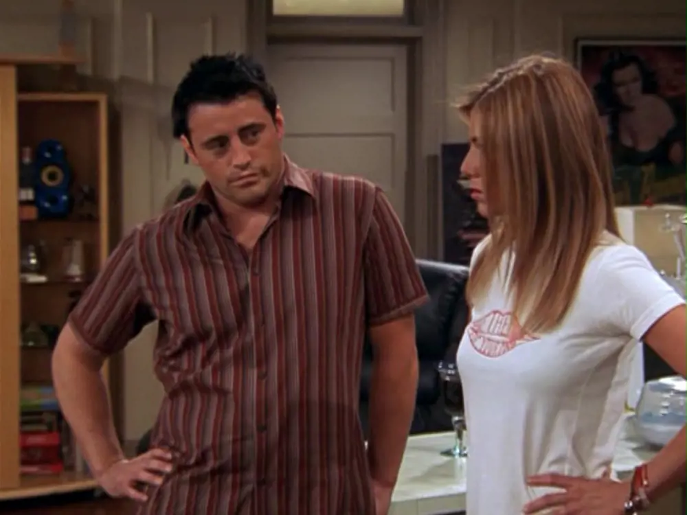 Rachel and Joey worry about Ross's feelings