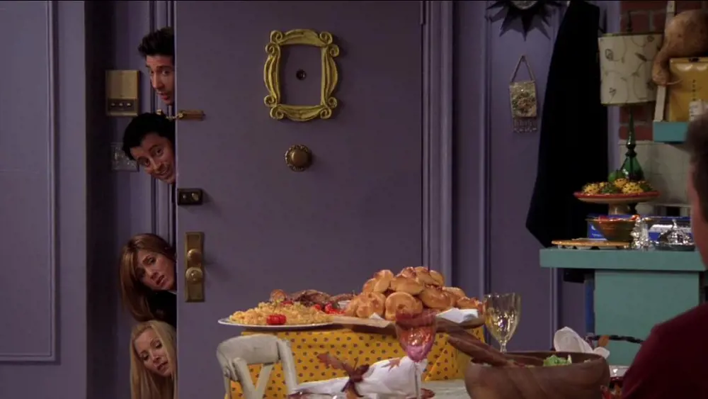 The four friends try to convince Monica to let them eat