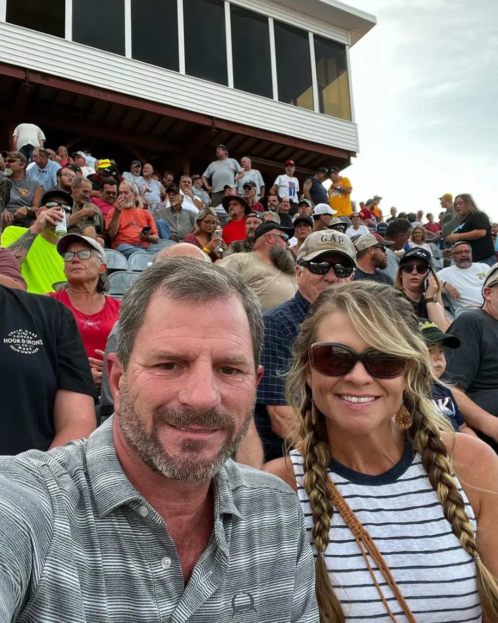 Earnhardt and his spouse, René, enjoying Racetrack Revival in August 2022